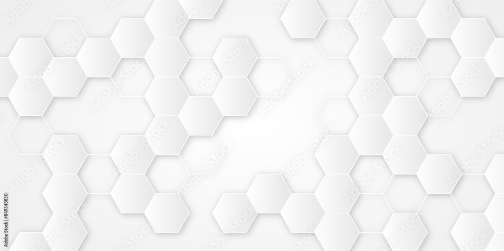 Hexagonal abstract metal background with light. Hexagon concept design abstract technology background vector hexagon pattern. Seamless background. Abstract honeycomb banner background. Hexagonal abstract metal background with light. Hexagon concept design abstract technology background vector hexagon pattern. Seamless background. Abstract honeycomb banner background.