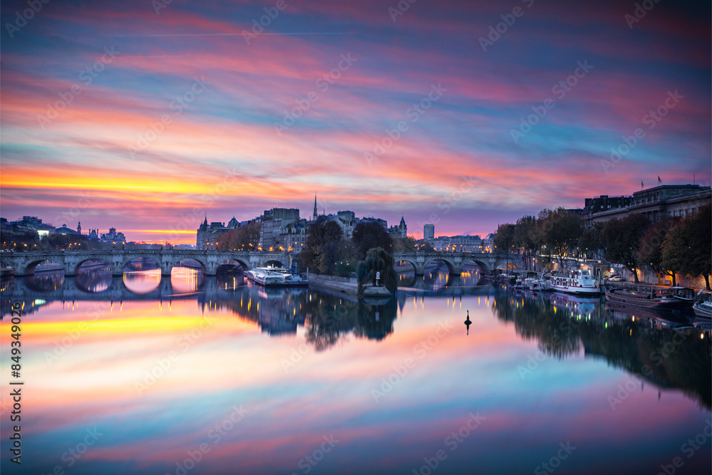 Naklejka premium Ile Saint Louis - Paris, France