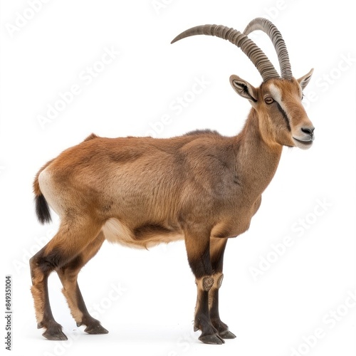 Ibex isolated on white background 