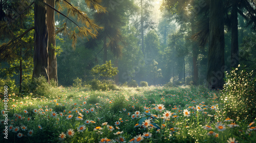 morning in the forest