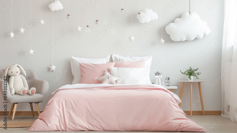 Cozy Child's Bedroom with Pink and White Decor Cozy Child's Bedroom with Pink and White Decor