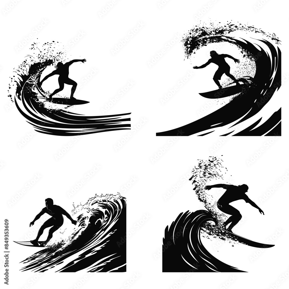 illustration of a surfer illustration of a surfer