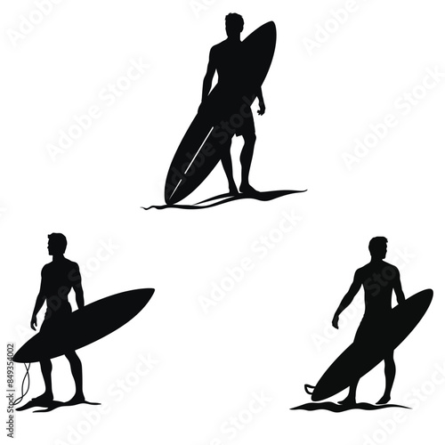 silhouette of a surfer