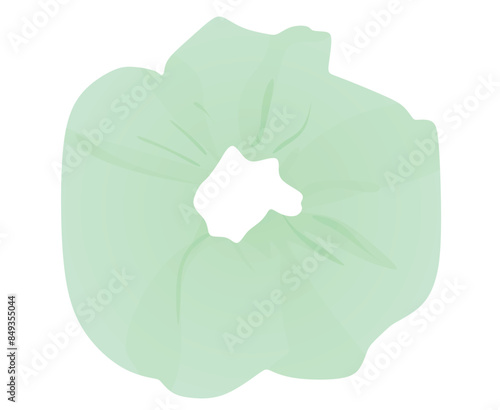Ponytail circle elastic head band. vector