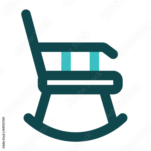 rocking chair icon for illustration