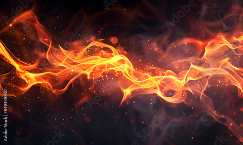 fire spark burn on dark background © NaLan