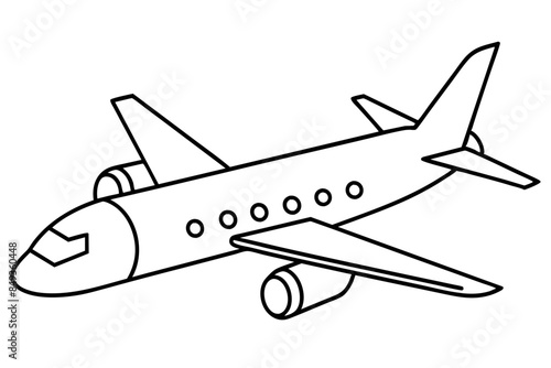 airplane outline vector illustration