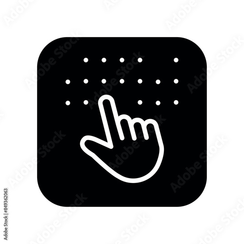 Braille color line icon. Web accessibility. Vector isolated element.