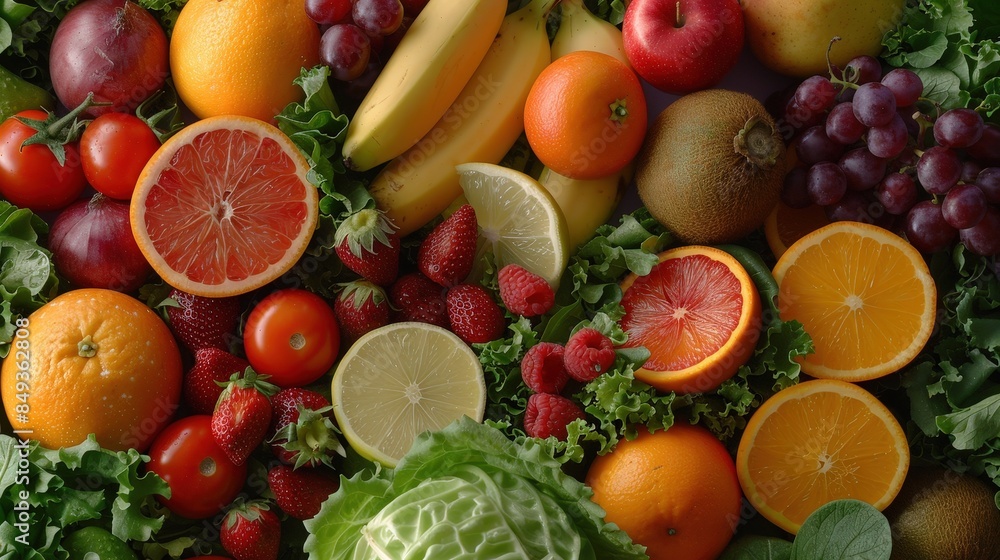 Bountiful Harvest: Vibrant Display of Fresh Fruits and Vegetables Showcasing Beauty and Health Benefits Bountiful Harvest: Vibrant Display of Fresh Fruits and Vegetables Showcasing Beauty and Health Benefits