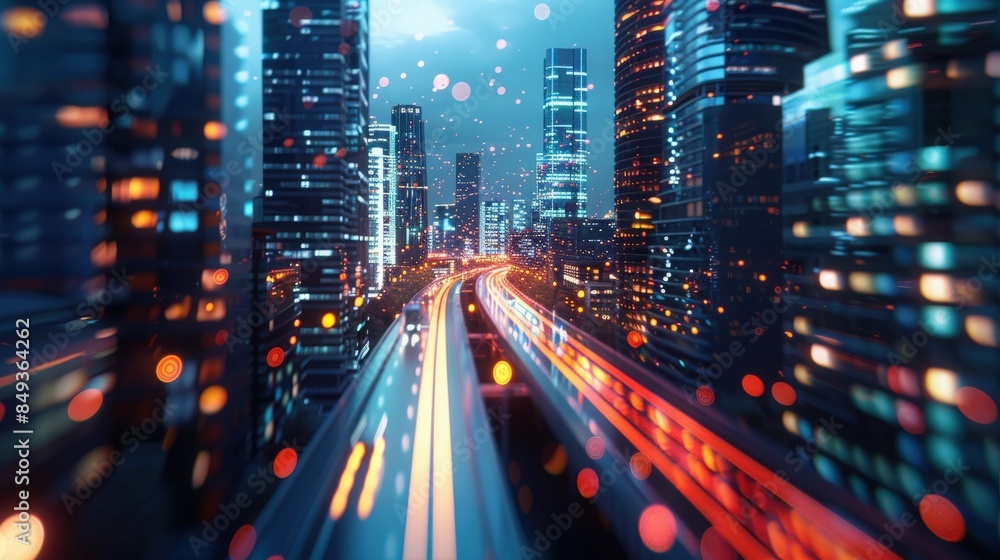 3d rendered cityscape, perfectly usable for all kinds of topics related to traffic, digital communication and modern business networks 3d rendered cityscape, perfectly usable for all kinds of topics related to traffic, digital communication and modern business networks