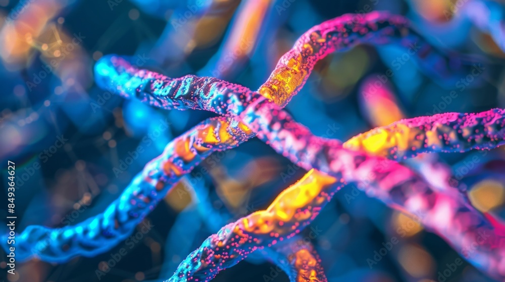 Abstract image of twisted multicolored wires illuminated with vibrant neon lighting, creating a futuristic and dynamic visual effect. Abstract image of twisted multicolored wires illuminated with vibrant neon lighting, creating a futuristic and dynamic visual effect.