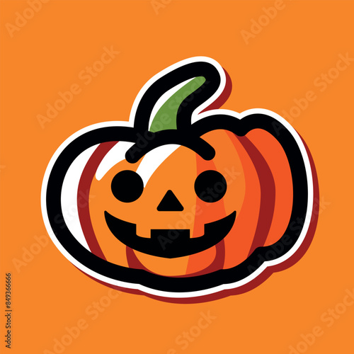 Pumpkin candy halloween snacks cartoon vector illustration