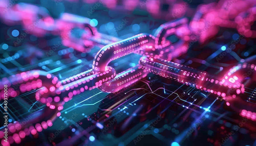 Graphic of Blockchain and cryptocurrency illustrations with secure transactions Graphic of Blockchain and cryptocurrency illustrations with secure transactions