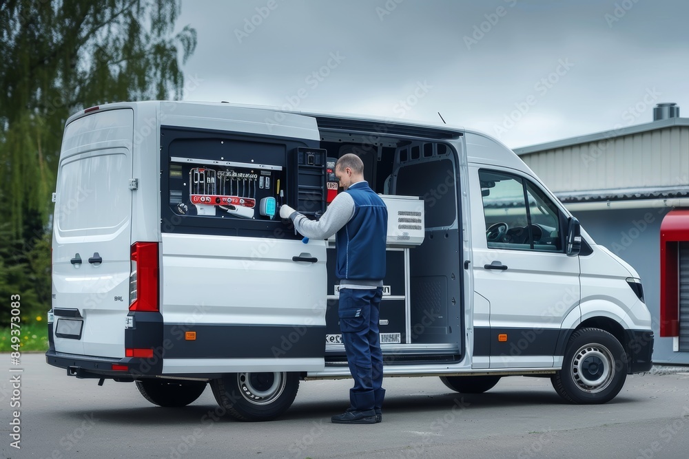 Mobile Car Diagnostic Service Van Equipped with Advanced Diagnostic Tools for On-Site Vehicle Checks Mobile Car Diagnostic Service Van Equipped with Advanced Diagnostic Tools for On-Site Vehicle Checks