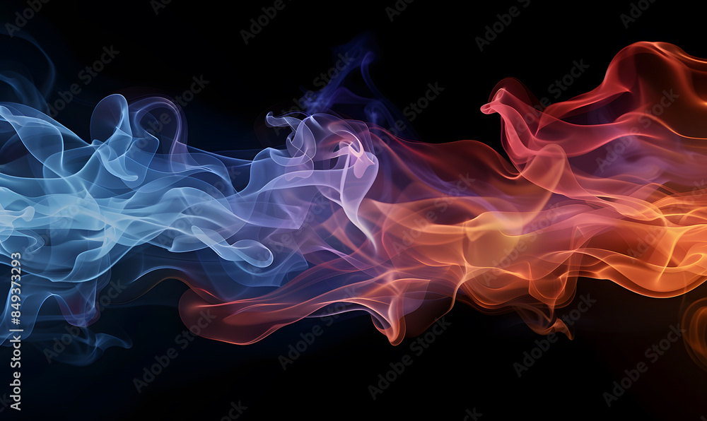 Fototapeta premium Abstract white smoke or steam swirls