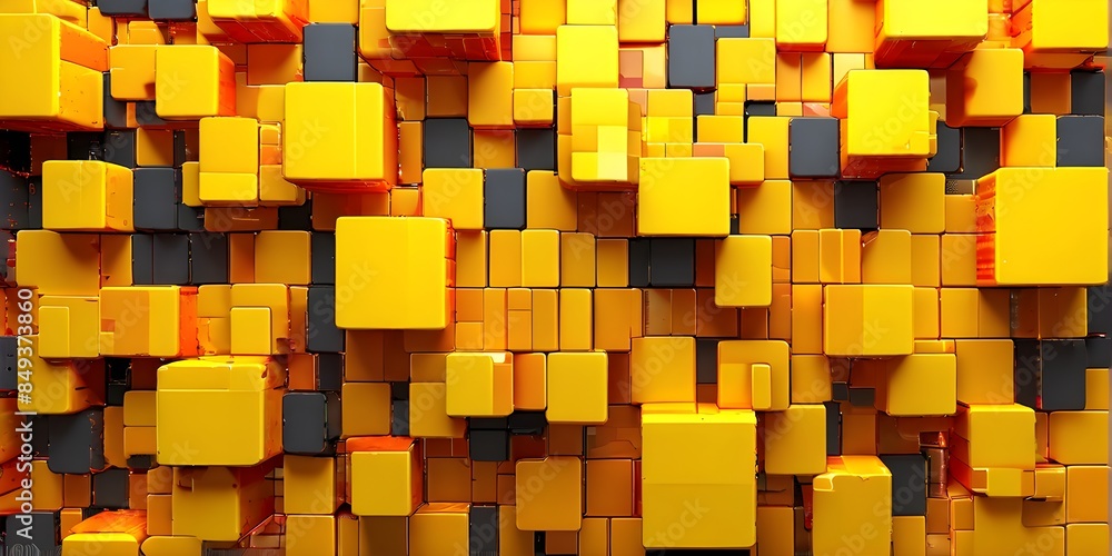 abstract 3d pixel art technology themed pattern abstract 3d pixel art technology themed pattern
