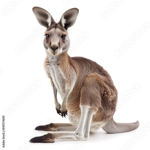 Kangaroo isolated on white background 