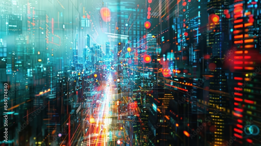 a digital abstract background representing the transformative power of technology, a digital abstract background representing the transformative power of technology,
