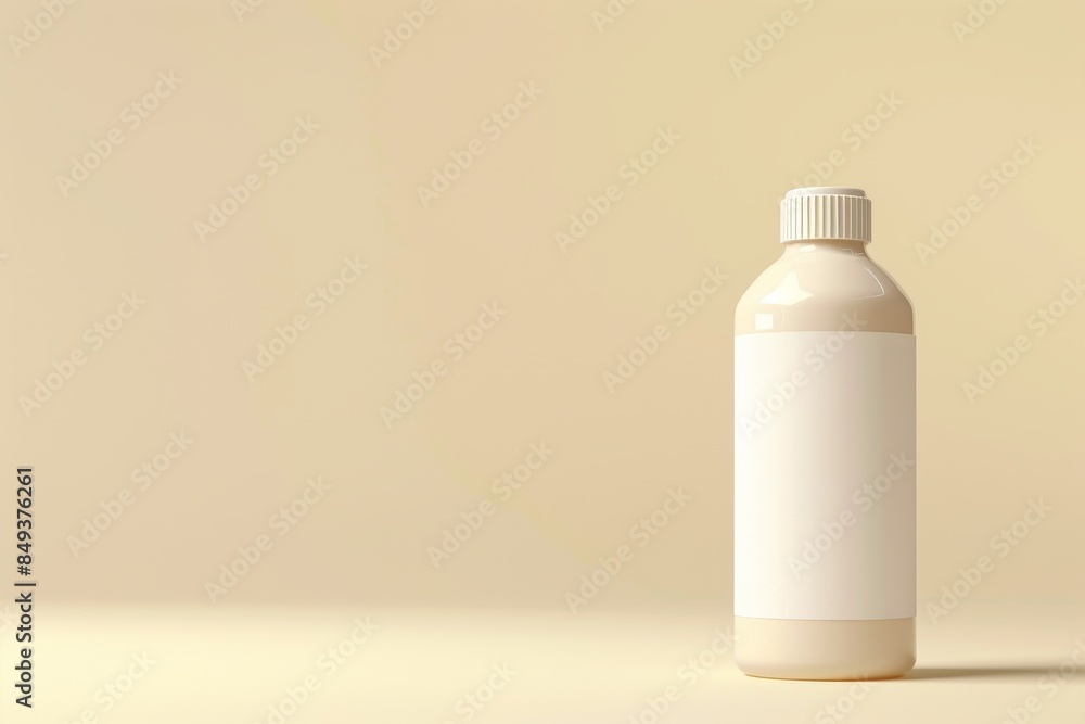 A bottle of medicine is sitting on a background A bottle of medicine is sitting on a background