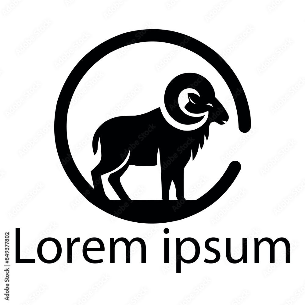 Obraz premium A black animal home logo on white simple background