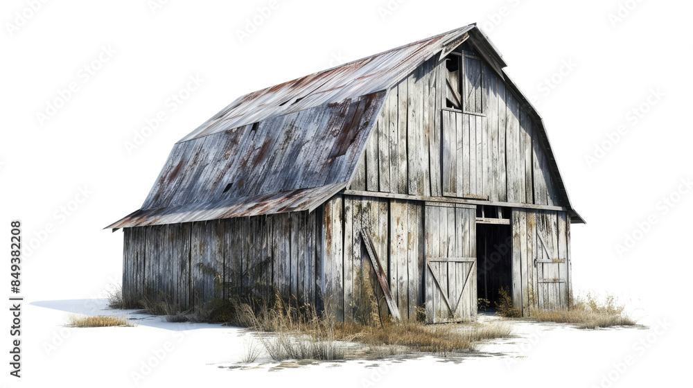 Naklejka premium Barn on a transparent background