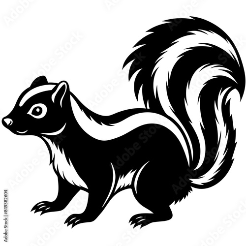 Skunk SVG , Skunk Vector Silhouette  illustration