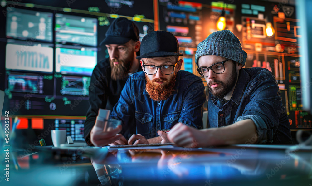 Obraz premium A digital designers working on a project