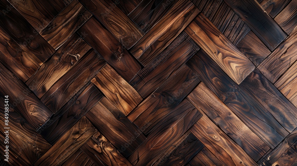 Close-up view of a wooden floor featuring intricate patterns Close-up view of a wooden floor featuring intricate patterns