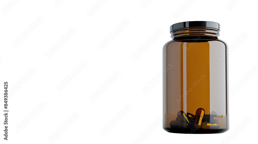 Supplement Plastic Bottle Jar on transparent background Supplement Plastic Bottle Jar on transparent background