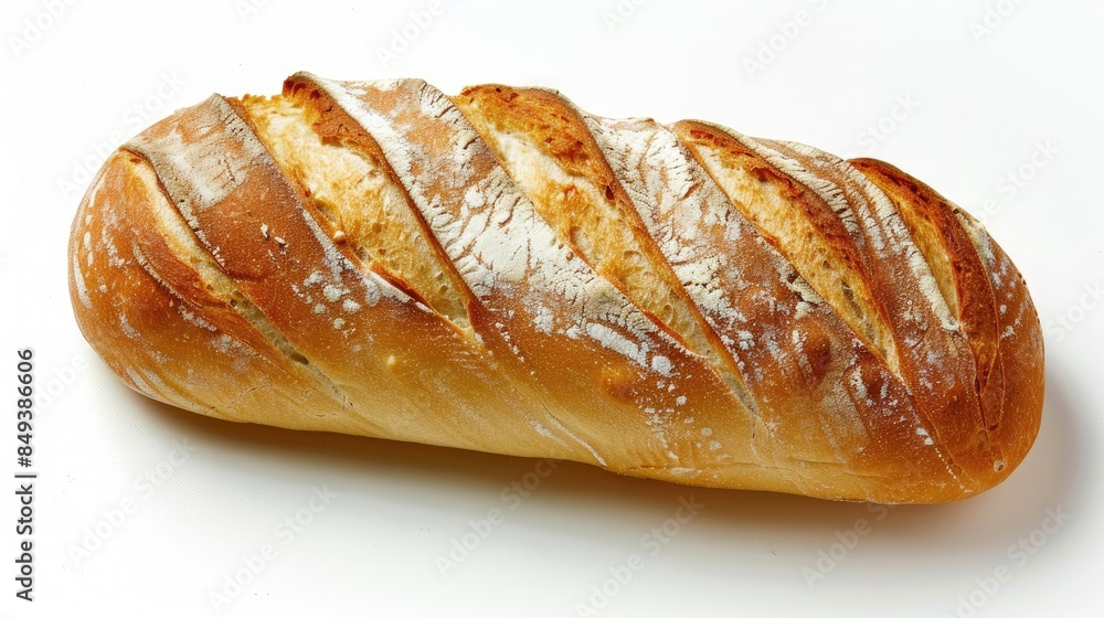 Bread is placed on a white background with insulation Bread is placed on a white background with insulation