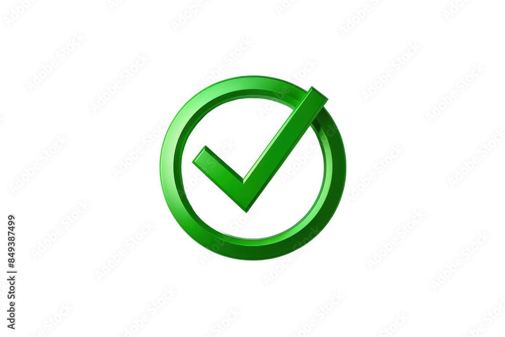 A green checkmark symbol on a transparent background representing approval, confirmation, success, or completion in digital applications. A green checkmark symbol on a transparent background representing approval, confirmation, success, or completion in digital applications.