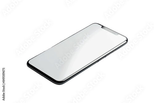 Modern smartphone with blank screen isolated on transparent background. High-quality device concept. Perfect for technology and communication themes.