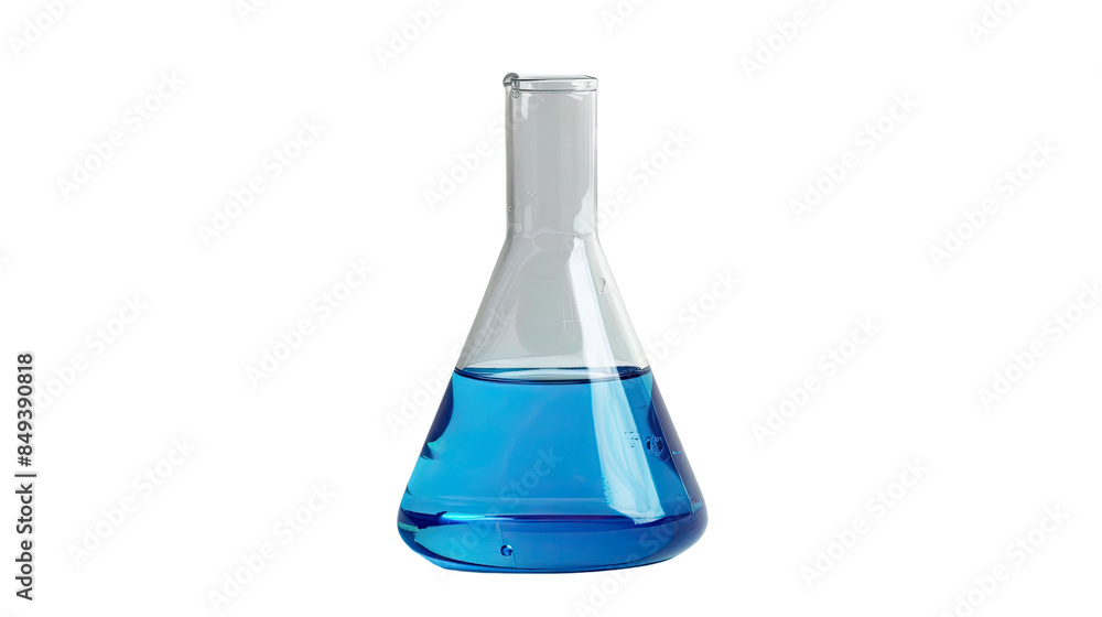 Laboratory test glass container on a transparent background Laboratory test glass container on a transparent background