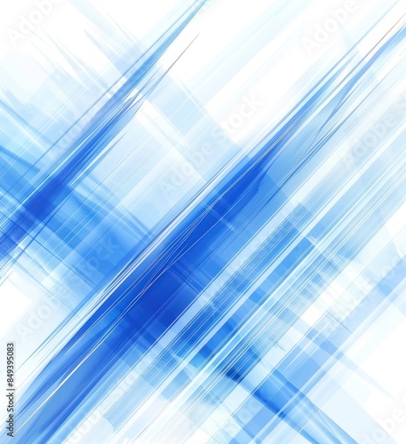 minimalism illustration with transparency and gradient blue geometric elements on a white background