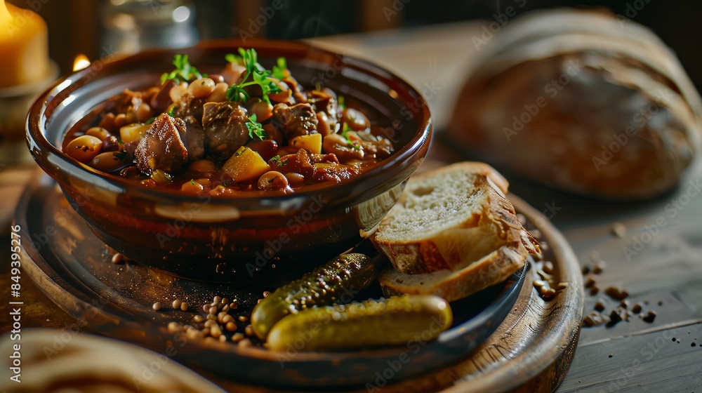 Fototapeta premium A traditional plate of cholent