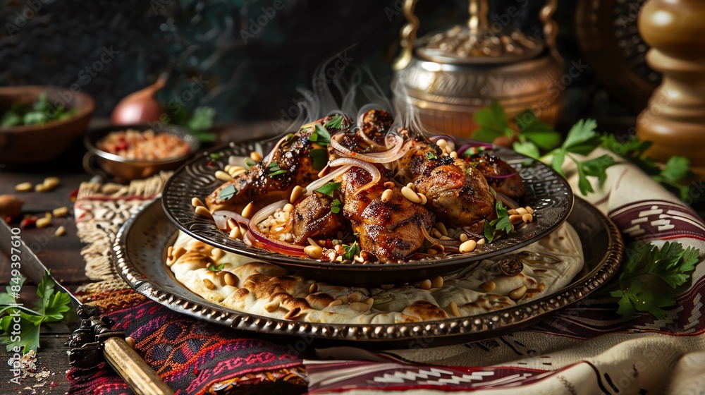 A vibrant plate of Musakhan A vibrant plate of Musakhan