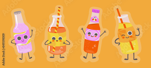 Cartoon Soda Bottles Characters