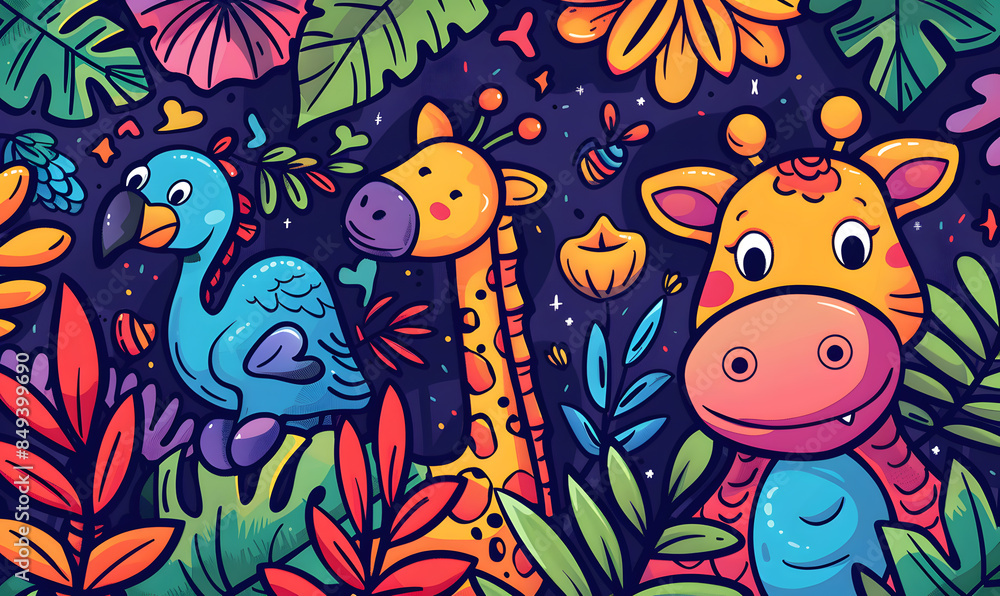 cartoon illustrator card or background cartoon illustrator card or background