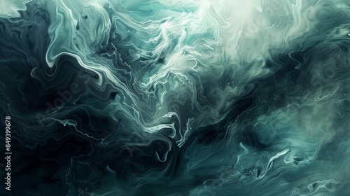 Design an abstract piece that captures the essence of a storm, with chaotic lines and dark, moody colors. photo