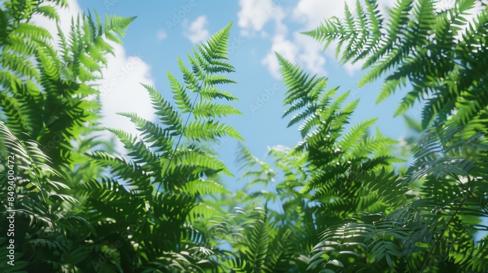 A close-up view of the sky through the leaves of a tree, great for backgrounds or abstract compositions A close-up view of the sky through the leaves of a tree, great for backgrounds or abstract compositions