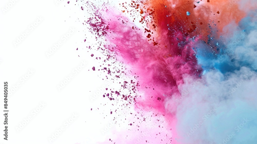 Obraz premium A vibrant powder cloud suspended in mid-air