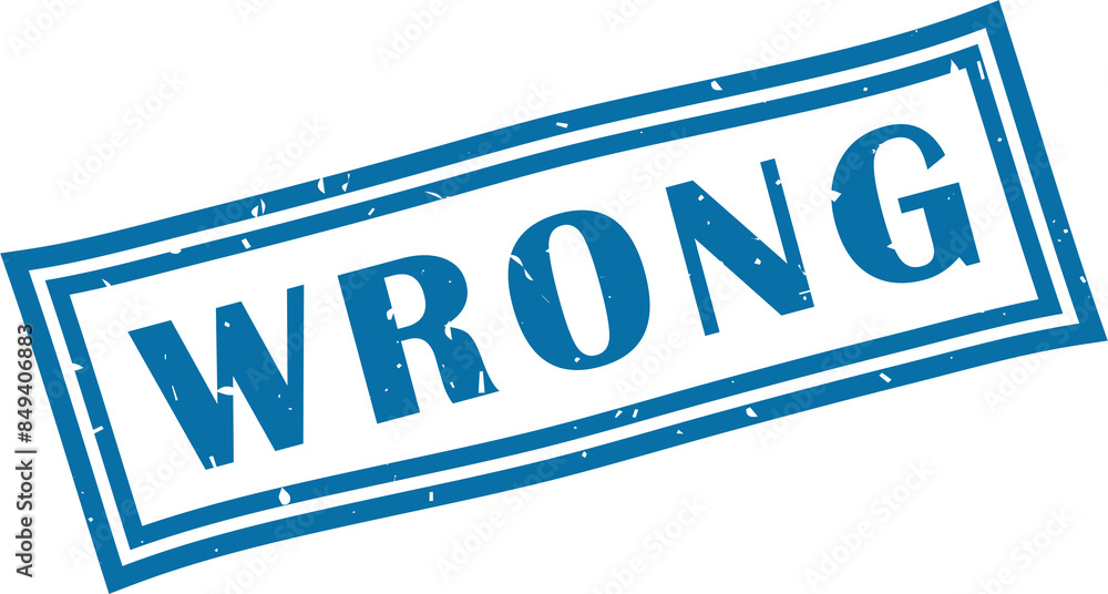 Wrong square grunge stamp, vector illustration Wrong square grunge stamp, vector illustration