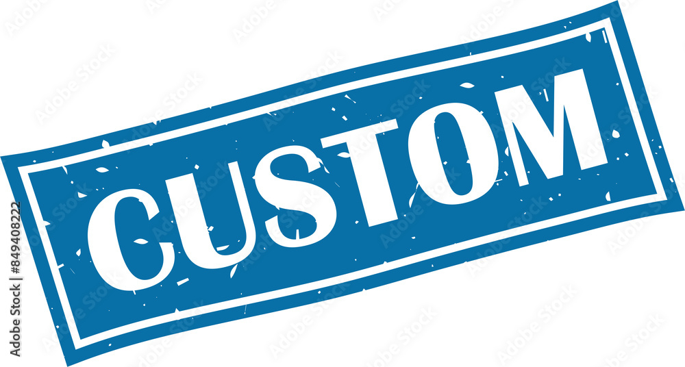 Custom square grunge stamp, vector illustration Custom square grunge stamp, vector illustration