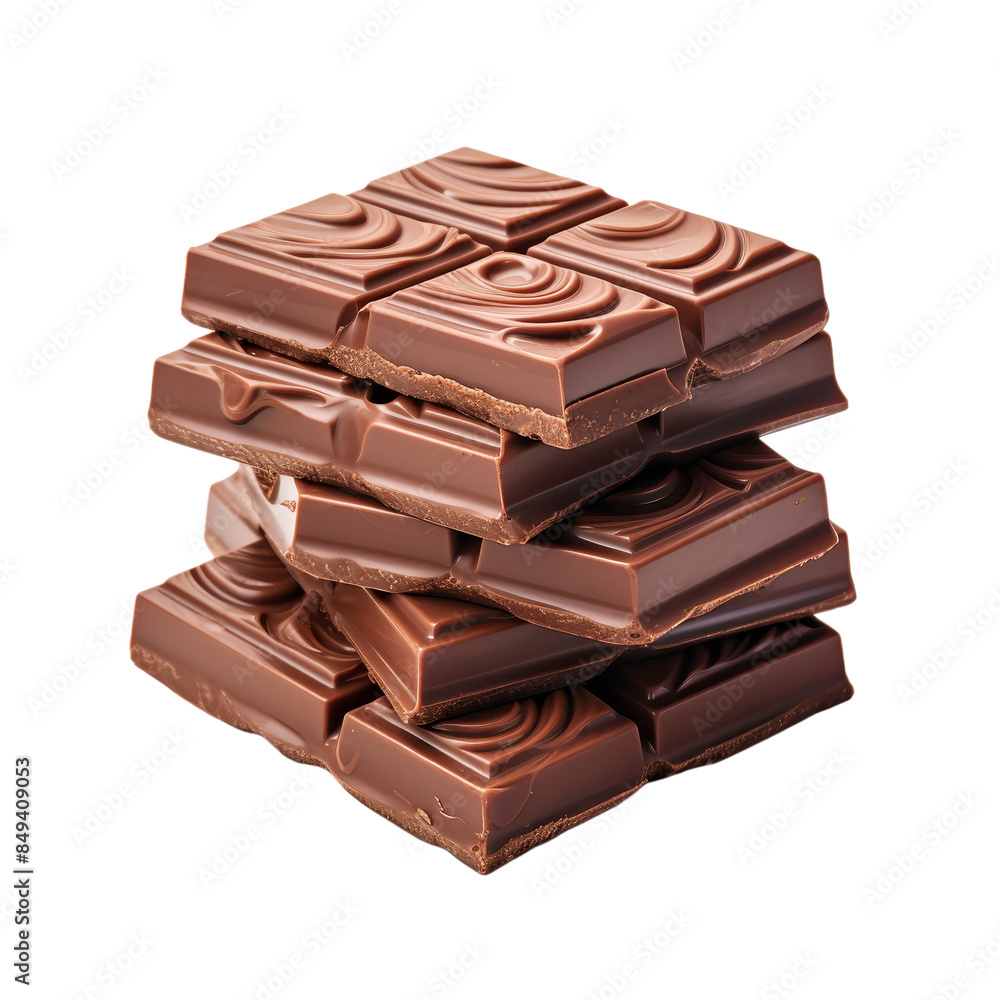 Chocolate Bar And Splash Isolated on Transparent Background, Png, Cut Out. Chocolate Bar And Splash Isolated on Transparent Background, Png, Cut Out.