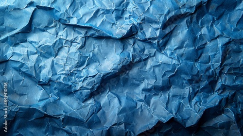 Wallpaper Mural Color blue wrinkled paper with rough grain garbage on old blank color background Torontodigital.ca