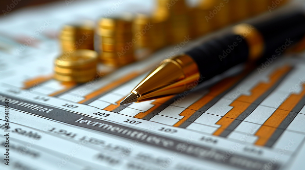 executives in a financial review meeting. executives in a financial review meeting.