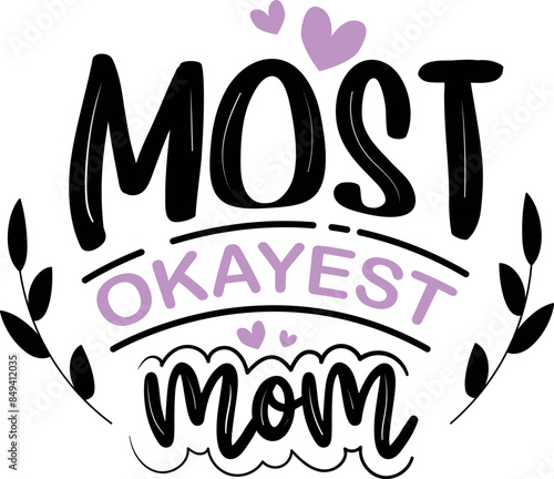 Mother's day lettering. Interesting, heartwarming and cool lettering illustration vector