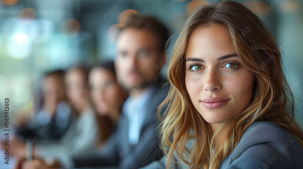 executives in a financial review meeting . executives in a financial review meeting .