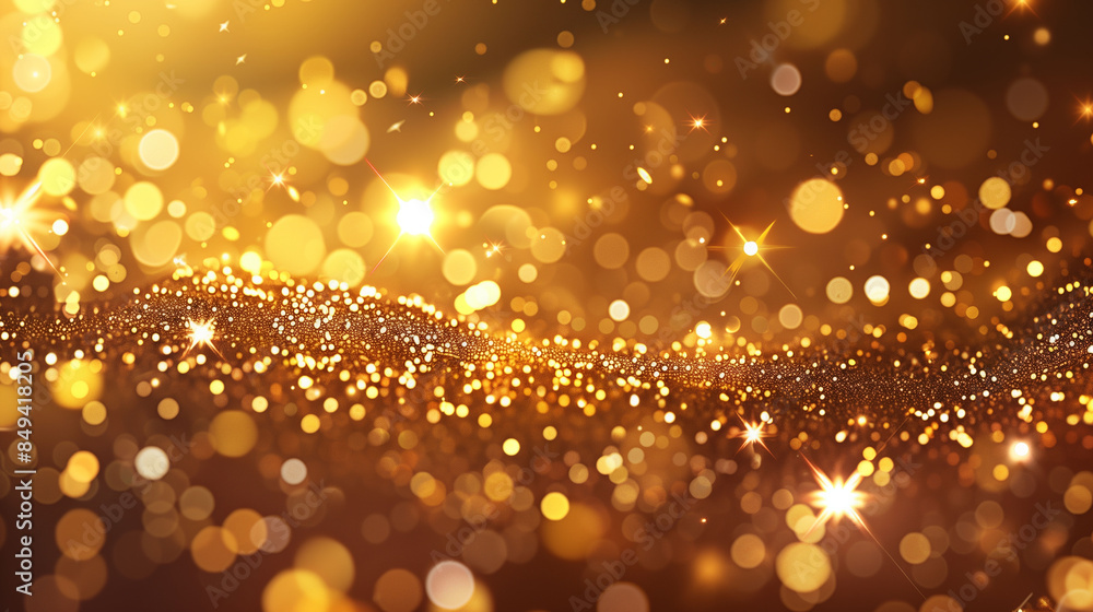 A golden background with sparkling stars and glitter, creating an elegant atmosphere for mobile phone wallpaper or festive decoration. The overall color scheme is warm brown, adding to the luxurious f A golden background with sparkling stars and glitter, creating an elegant atmosphere for mobile phone wallpaper or festive decoration. The overall color scheme is warm brown, adding to the luxurious f