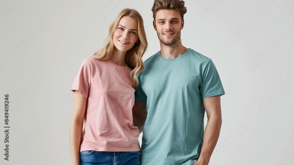 A Scandinavian Blonde Man And Woman Model A Scandinavian Blonde Man And Woman Model